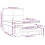 Boxspringbett mit dunkelblauer Samtmatratze 140x190 cm von , Betten und Lattenroste - Ref: Foro24-3137723, Preis: 510,84 €, R...