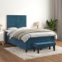 Box spring bed with dark blue velvet mattress 120x200 cm by , Beds and slatted bases - Ref: Foro24-3137777, Price: 454,15 €, ...