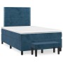 Box spring bed with dark blue velvet mattress 120x200 cm by , Beds and slatted bases - Ref: Foro24-3137777, Price: 454,15 €, ...