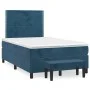 Cama box spring con colchón terciopelo azul oscuro 120x200 cm de , Camas y somieres - Ref: Foro24-3137777, Precio: 449,87 €, ...
