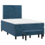 Box spring bed with dark blue velvet mattress 120x200 cm by , Beds and slatted bases - Ref: Foro24-3137777, Price: 454,15 €, ...