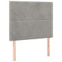 Box spring bed with light gray velvet mattress 90x190 cm by , Beds and slatted bases - Ref: Foro24-3137761, Price: 343,31 €, ...