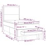 Box spring bed with light gray velvet mattress 90x190 cm by , Beds and slatted bases - Ref: Foro24-3137761, Price: 343,31 €, ...