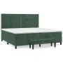Box spring bed with dark green velvet mattress 200x200 cm by , Beds and slatted bases - Ref: Foro24-3137806, Price: 798,07 €,...