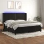 Box spring bed with mattress and LED black velvet 200x200 cm by , Beds and slatted bases - Ref: Foro24-3139525, Price: 623,63...