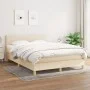 Box spring bed with cream fabric mattress 140x190 cm by , Beds and slatted bases - Ref: Foro24-3140454, Price: 405,13 €, Disc...