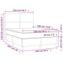 Box spring bed with taupe gray fabric mattress 140x190 cm by , Beds and slatted bases - Ref: Foro24-3141613, Price: 501,52 €,...