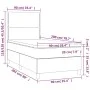 Box spring bed with white synthetic leather mattress 90x190 cm by , Beds and slatted bases - Ref: Foro24-3142762, Price: 338,...