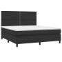 Boxspringbett mit schwarzer Kunstledermatratze 180x200 cm von , Betten und Lattenroste - Ref: Foro24-3142797, Preis: 598,49 €...