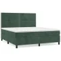 Box spring bed with dark green velvet mattress 180x200 cm by , Beds and slatted bases - Ref: Foro24-3142980, Price: 619,93 €,...