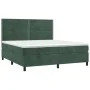Box spring bed with dark green velvet mattress 180x200 cm by , Beds and slatted bases - Ref: Foro24-3142980, Price: 619,93 €,...