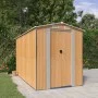 Light brown galvanized steel garden shed 192x357x223 cm by , Sheds - Ref: Foro24-3147473, Price: 462,44 €, Discount: %