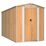 Light brown galvanized steel garden shed 192x357x223 cm by , Sheds - Ref: Foro24-3147473, Price: 462,44 €, Discount: %