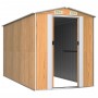 Gartenhaus aus verzinktem Stahl hellbraun 192x357x223 cm von , Schuppen - Ref: Foro24-3147473, Preis: 488,66 €, Rabatt: %