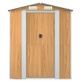 Gartenhaus aus verzinktem Stahl hellbraun 192x357x223 cm von , Schuppen - Ref: Foro24-3147473, Preis: 488,66 €, Rabatt: %