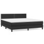 Box spring bed with black synthetic leather mattress 160x200 cm by , Beds and slatted bases - Ref: Foro24-3141071, Price: 504...