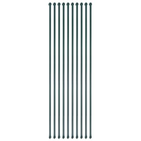 Garden posts 10 units 1.5 m green metal by vidaXL, Trellises and plant supports - Ref: Foro24-142310, Price: 47,75 €, Discoun...