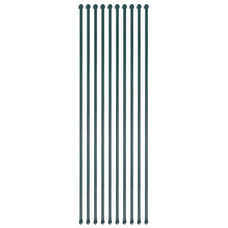 Gartenpfosten 10 Stück 1,5 m grünes Metall von vidaXL, Spaliere und Pflanzenstützen - Ref: Foro24-142310, Preis: 47,75 €, Rab...