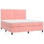Cama box spring con colchón terciopelo rosa 180x200 cm de , Camas y somieres - Ref: Foro24-3142982, Precio: 532,47 €, Descuen...