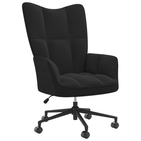 Sillón de relax de terciopelo negro de , Sillones - Ref: Foro24-328178, Precio: 122,20 €, Descuento: %