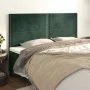 Cabeceros 4 unidades de terciopelo verde oscuro 90x5x78/88 cm de , Cabeceros y pies de cama - Ref: Foro24-3116255, Precio: 10...