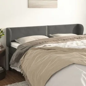 Kopfteil aus dunkelgrauem Samt, 183 x 23 x 78/88 cm von , Kopf- und Fußteile - Ref: Foro24-3117065, Preis: 60,06 €, Rabatt: %