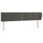 Kopfteil aus dunkelgrauem Samt, 183 x 23 x 78/88 cm von , Kopf- und Fußteile - Ref: Foro24-3117065, Preis: 61,13 €, Rabatt: %