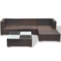 5-teiliges Gartenmöbel-Set und braune Kissen aus synthetischem Rattan von vidaXL, Gartensets - Ref: Foro24-42739, Preis: 405,...