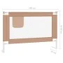 Child safety bed rail in taupe fabric 100x25 cm by , Safety railings - Ref: Foro24-10217, Price: 30,61 €, Discount: %