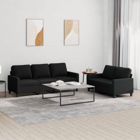2-piece sofa set with black fabric cushions by , Sofas - Ref: Foro24-3201464, Price: 575,21 €, Discount: %