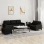3-piece sofa set with black fabric cushions by , Sofas - Ref: Foro24-3201472, Price: 580,81 €, Discount: %