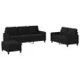 3-piece sofa set with black fabric cushions by , Sofas - Ref: Foro24-3201472, Price: 580,81 €, Discount: %
