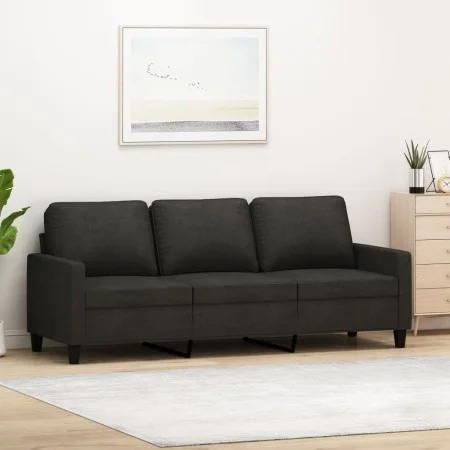 Black fabric 3-seater sofa, 180 cm by , Sofas - Ref: Foro24-359175, Price: 322,88 €, Discount: %