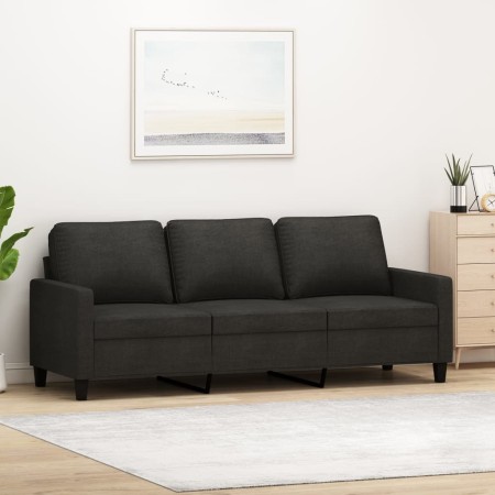 Sofá de 3 plazas de tela negro 180 cm de , Sofás - Ref: Foro24-359175, Precio: 328,06 €, Descuento: %