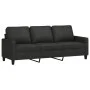 Black fabric 3-seater sofa, 180 cm by , Sofas - Ref: Foro24-359175, Price: 322,88 €, Discount: %
