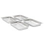 Gastronorm-Tabletts 4 Einheiten GN 1/1 65 mm Edelstahl von , Eimer für Dampftische - Ref: Foro24-50880, Preis: 56,92 €, Rabat...
