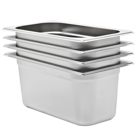 Gastronorm-Tabletts 4 Einheiten GN 1/3 150 mm Edelstahl von , Eimer für Dampftische - Ref: Foro24-50896, Preis: 68,67 €, Raba...