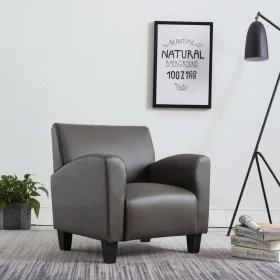 Sillón de cuero sintético gris de , Sillones - Ref: Foro24-248619, Precio: 181,08 €, Descuento: %