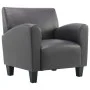 Sillón de cuero sintético gris de , Sillones - Ref: Foro24-248619, Precio: 181,19 €, Descuento: %