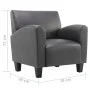 Sillón de cuero sintético gris de , Sillones - Ref: Foro24-248619, Precio: 181,19 €, Descuento: %