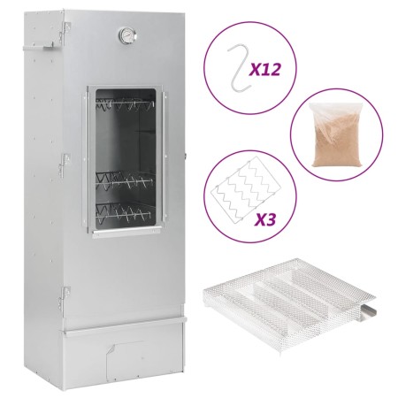 BBQ-Räucherofen mit Kaltraucherzeuger aus verzinktem Stahl von , Grillen - Ref: Foro24-3200766, Preis: 197,38 €, Rabatt: %
