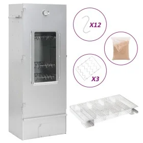 BBQ smoker oven with cold smoke generator galvanized steel by , Barbecues - Ref: Foro24-3200770, Price: 227,35 €, Discount: %