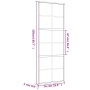 Sliding door made of transparent ESG glass and golden aluminum by , Doors for the home - Ref: Foro24-155166, Price: 121,71 €,...