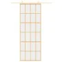 Sliding door made of transparent ESG glass and golden aluminum by , Doors for the home - Ref: Foro24-155172, Price: 149,22 €,...