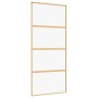 Sliding door made of transparent ESG glass and golden aluminum by , Doors for the home - Ref: Foro24-155179, Price: 153,51 €,...
