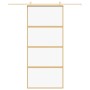 Goldene Schiebetür aus transparentem ESG-Glas und Aluminium von , Türen für zu Hause - Ref: Foro24-155179, Preis: 153,51 €, R...