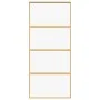 Sliding door made of transparent ESG glass and golden aluminum by , Doors for the home - Ref: Foro24-155179, Price: 158,61 €,...