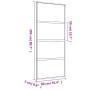 Goldene Schiebetür aus transparentem ESG-Glas und Aluminium von , Türen für zu Hause - Ref: Foro24-155179, Preis: 153,51 €, R...