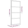 Sliding door made of transparent ESG glass and golden aluminum by , Doors for the home - Ref: Foro24-155179, Price: 158,61 €,...