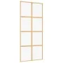 Sliding door made of transparent ESG glass and golden aluminum by , Doors for the home - Ref: Foro24-155185, Price: 171,08 €,...